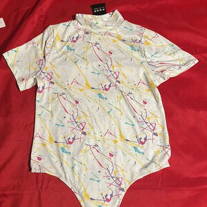 Size 1X New Colorful Bodysuit